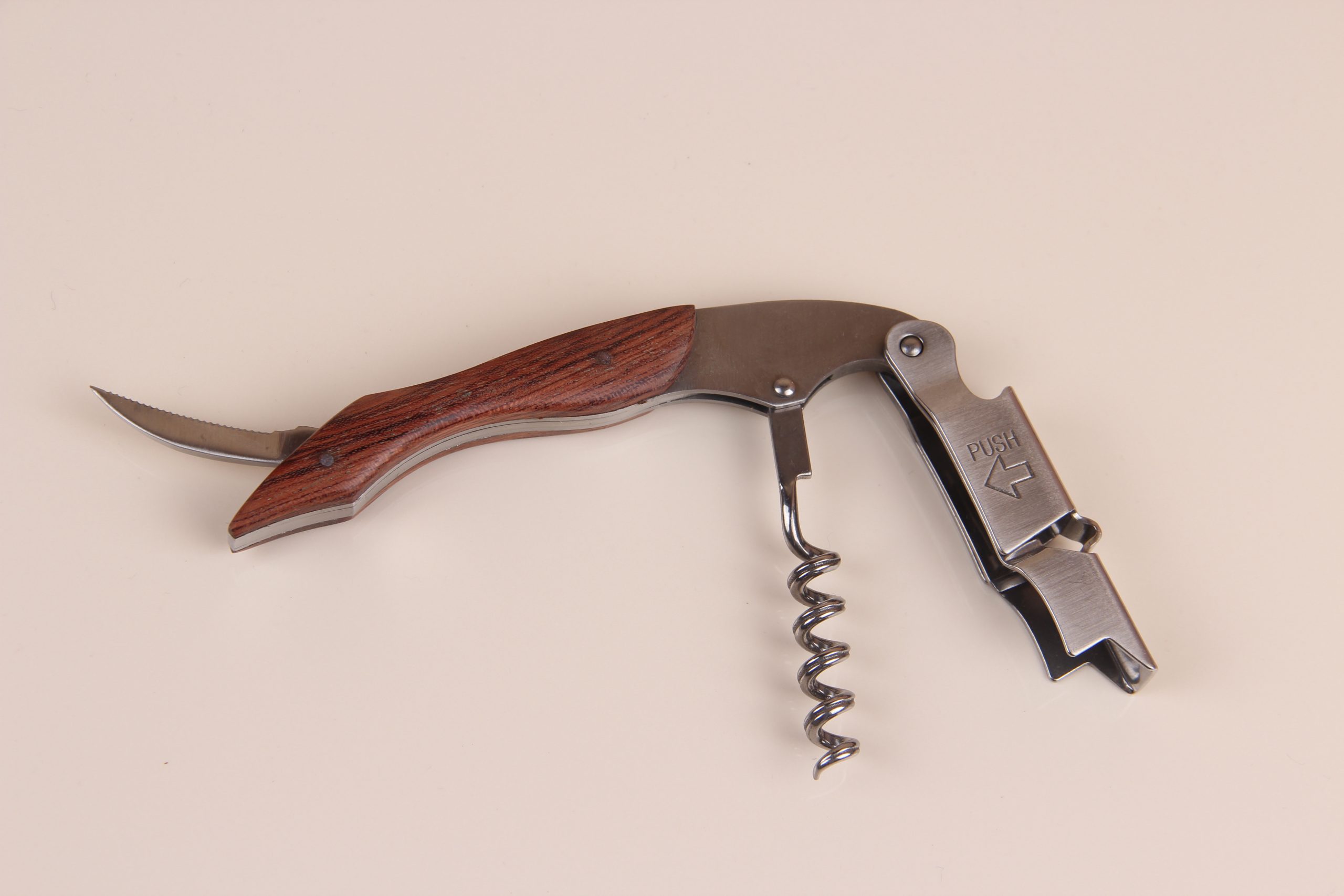Нож официанта/сомелье - W3 - с деревянной ручкой