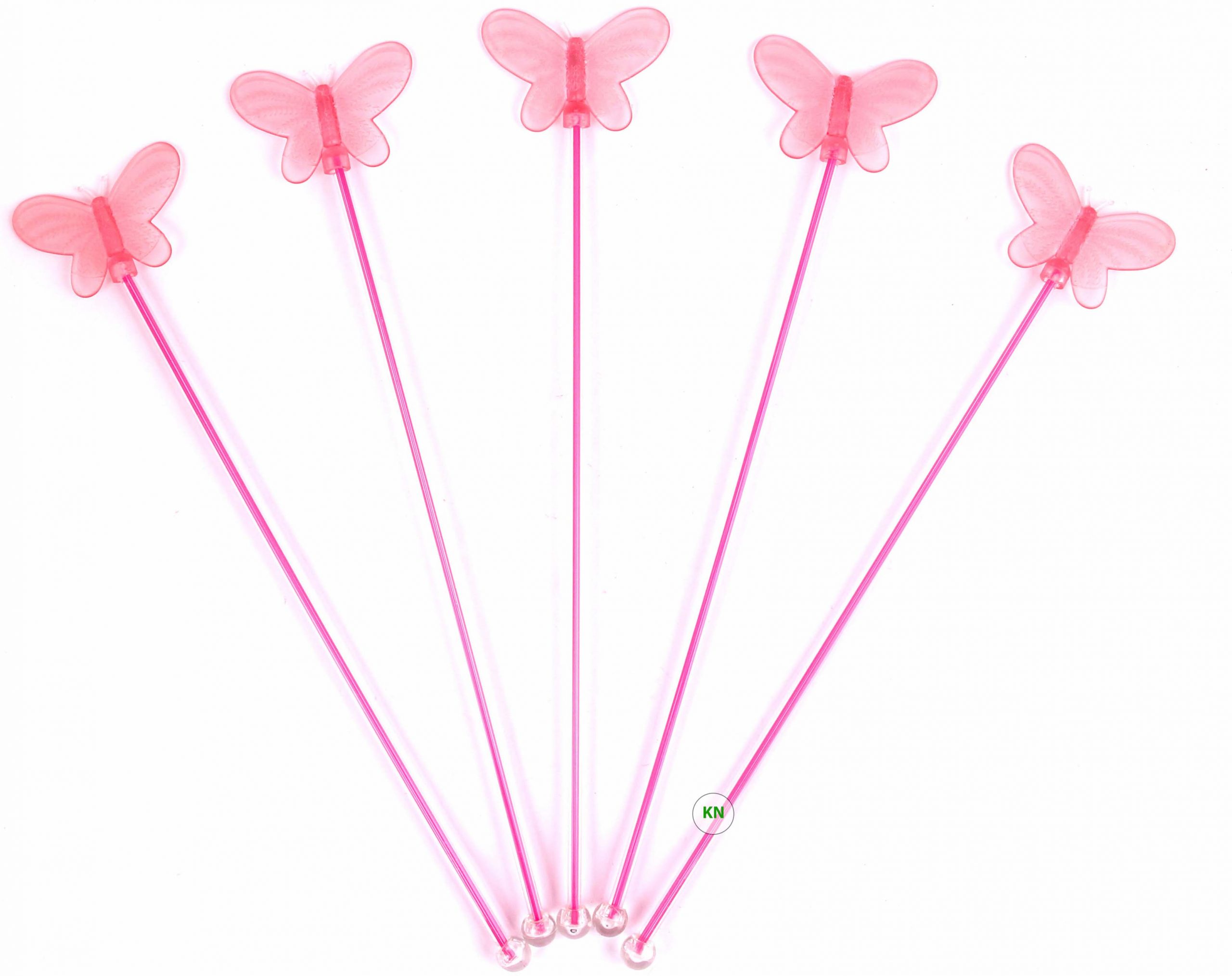 Мешалки "Бабочка" розовые, 28 см, 20 шт.