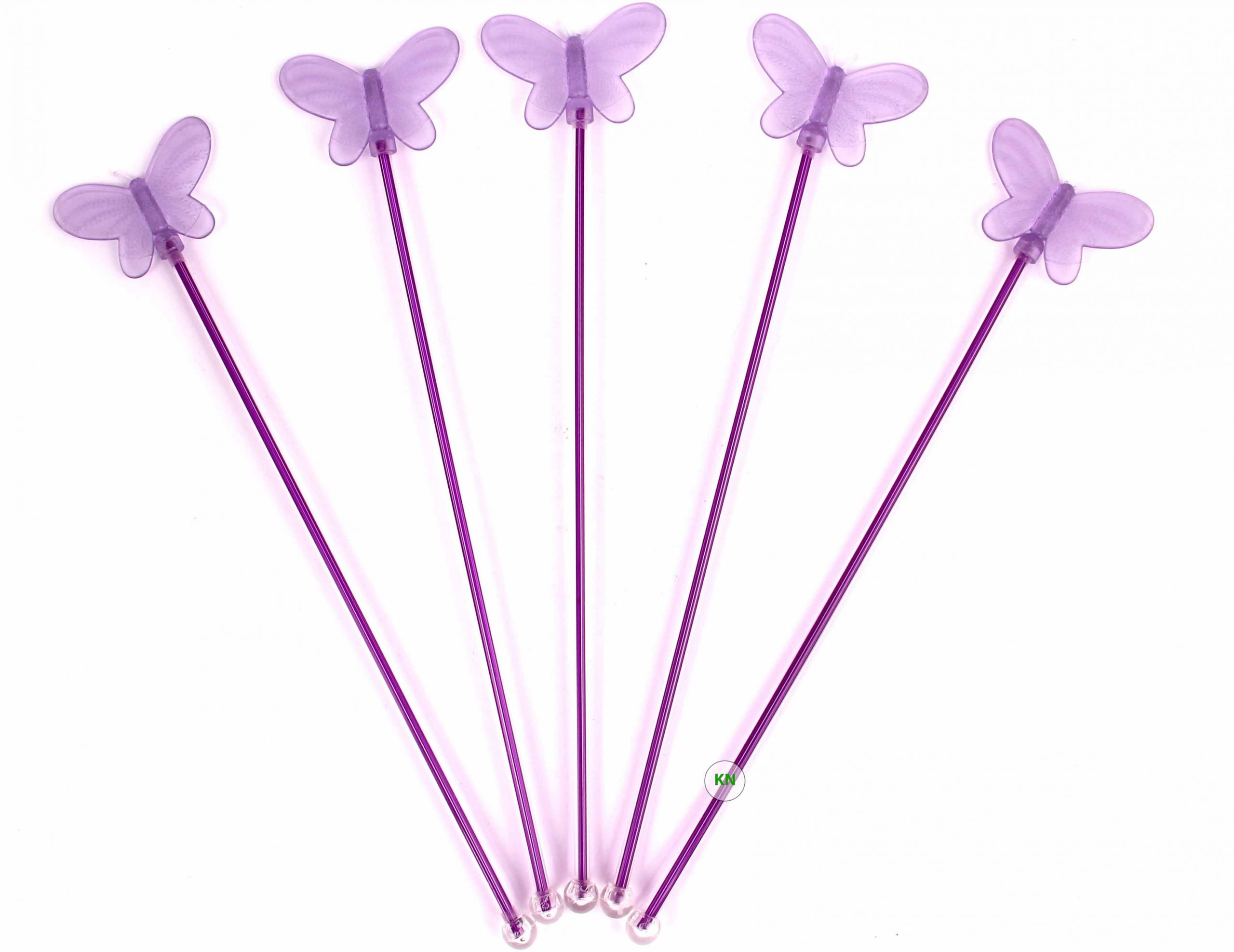 Мешалки "Бабочка" фиолетовые,  28 см, 20 шт.