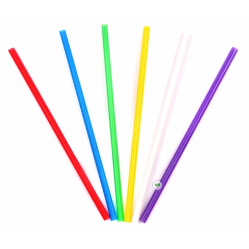 Трубочка фреш кольорова без гофри, Ø 7 мм, 21 см, 500 шт.