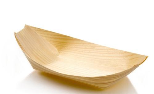 Тарелка-лодочка из бамбука, 40 х 64 мм