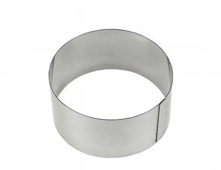 Форма кондитерская круглая из нержавеющей стали, Ø - 10 см, h - 4,5 см, арт. 901003