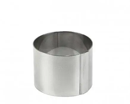 Форма кондитерская круглая из нержавеющей стали, Ø - 8 см, h - 6 см, арт. 901102