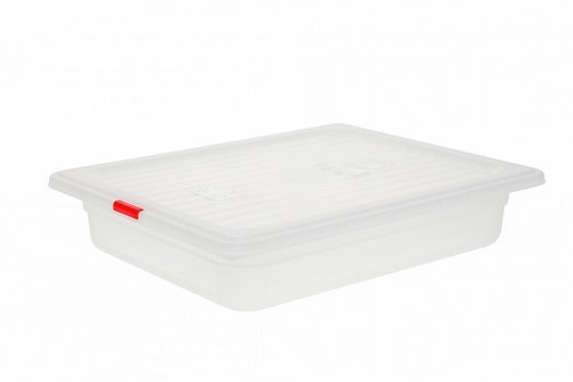 Контейнер для зберігання з кришкою, прозорий, 3000 мл, h 65 мм, PP GN 1/2, арт.KN-GNPP1265/KN-404050