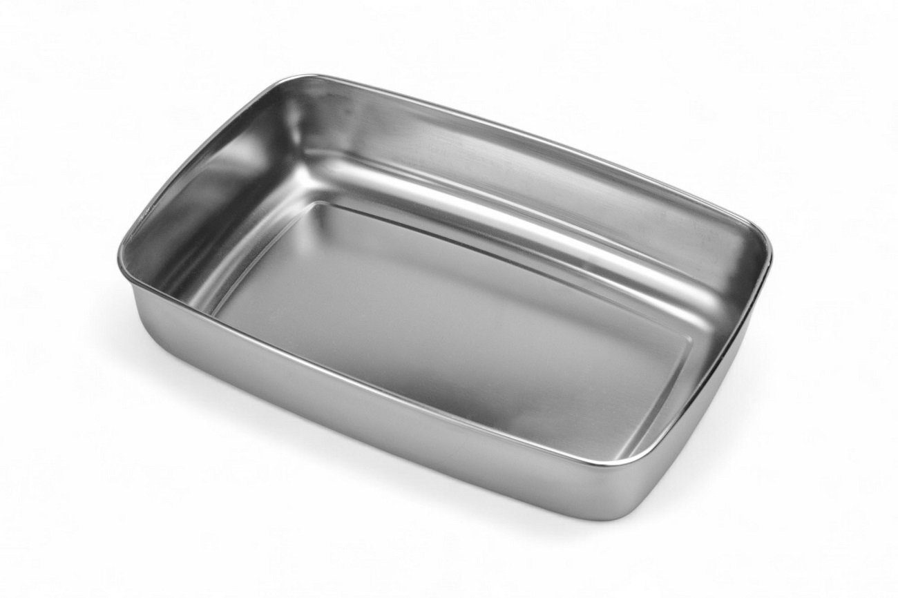Емкость прямоугольная, нерж. сталь, 21,5 х 14 см, арт. KN-609156