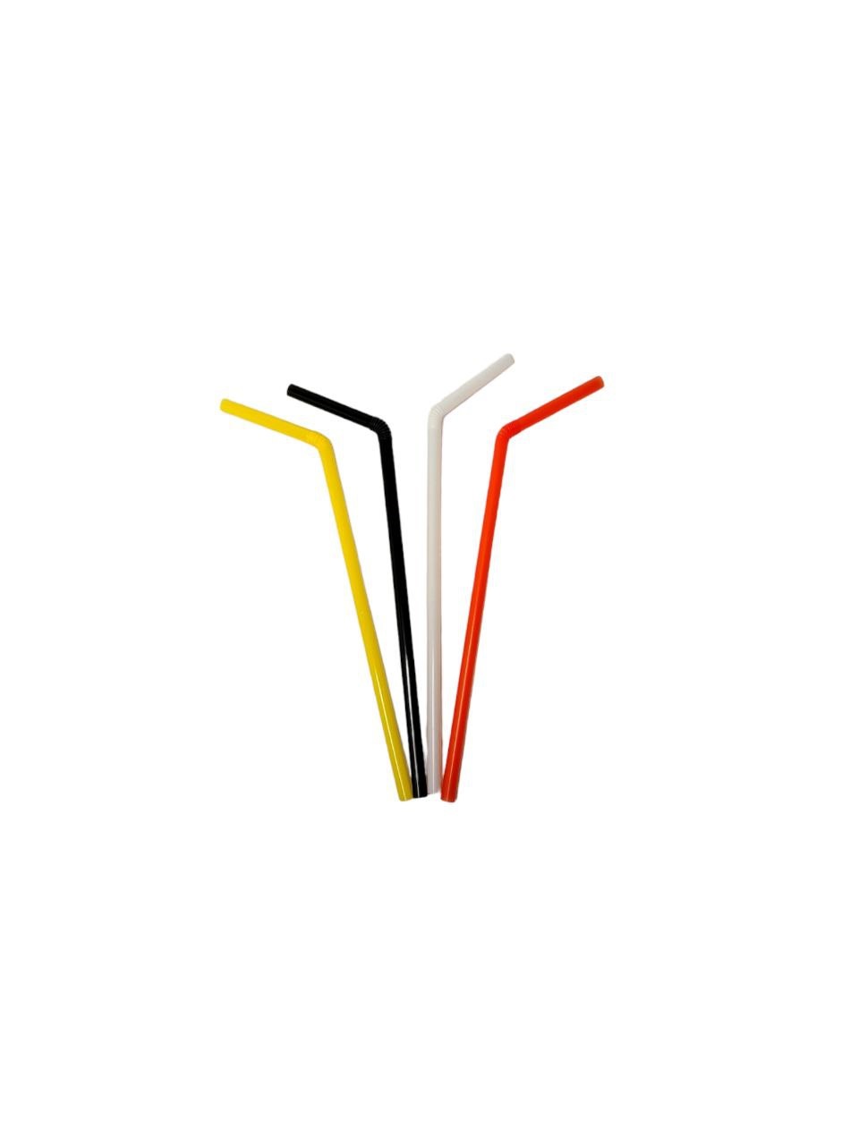 Трубочка сокова мікс 4 кольори USA, Ø 6 мм, 21 см, 100 шт.