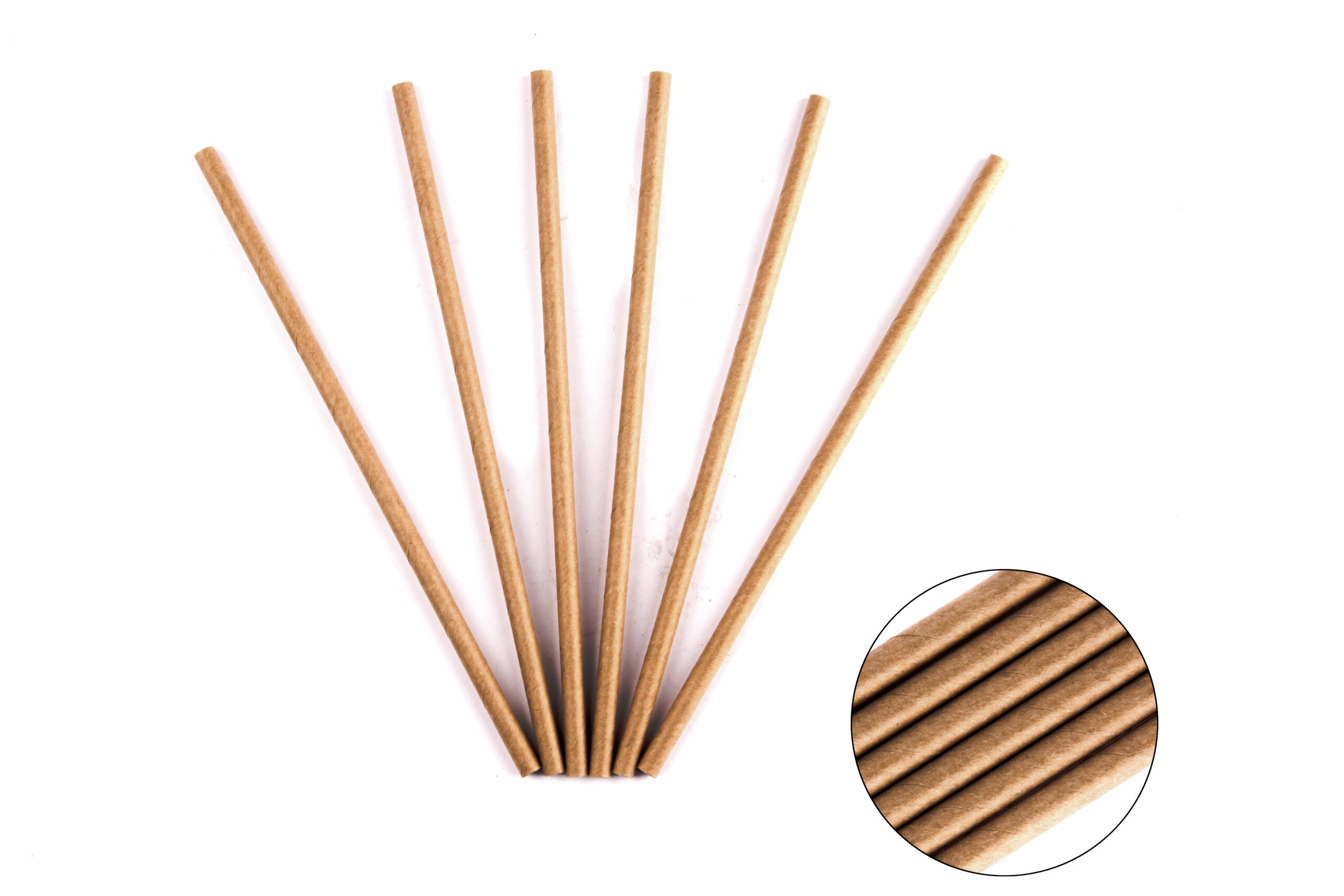 Трубочка паперова крафтова, Ø 6 мм, 19,5 см, 100 шт.