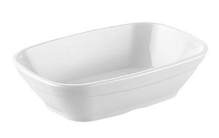 Тарілка для термолотків, білий полікарбонат, 400 мл, 14х12 см, арт. KN-GP-KK17